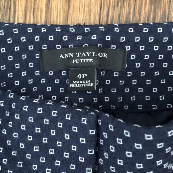 Ann Taylor dotted trousers in navy - Picture 3 of 6